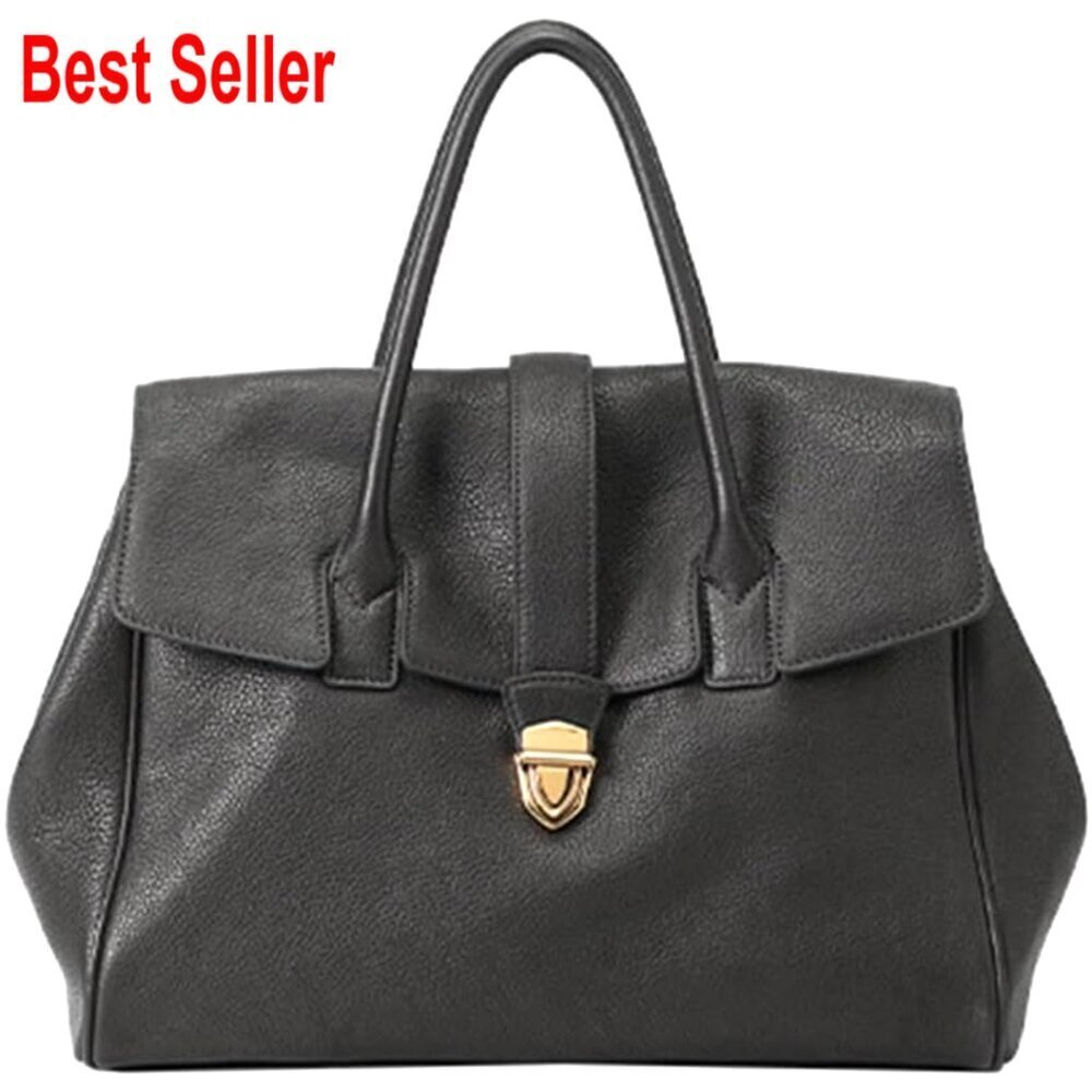 Genuine Leather Messenger Clutch Tote Bag Large Capacity Work Bag